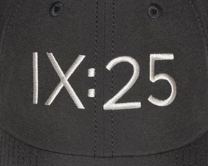 Black Baseball Golf Hat with Faith Details