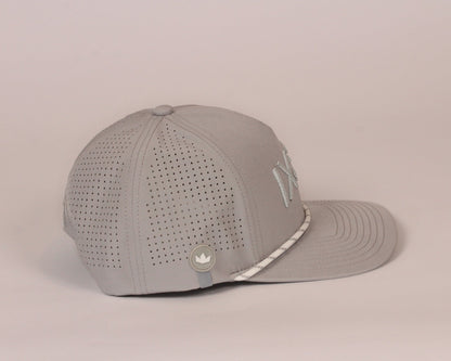 Grey TriCrown Christian Golf Hat with Tee Holder