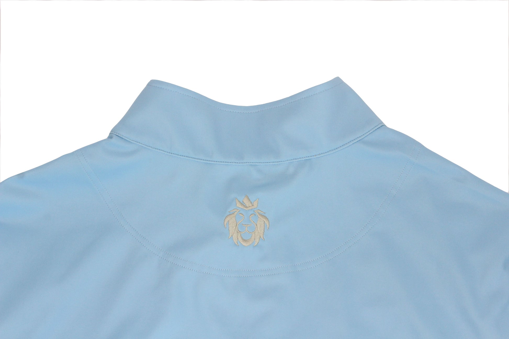 Men’s Christian golf quarter-zip with signature silver Lion of Judah embroidery by TriCrown Golf