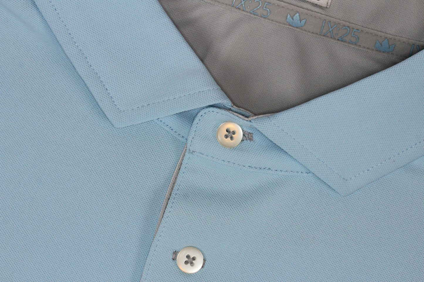 TriCrown Signature Pique Polo Christian Golf with Mother of Pearl Buttons