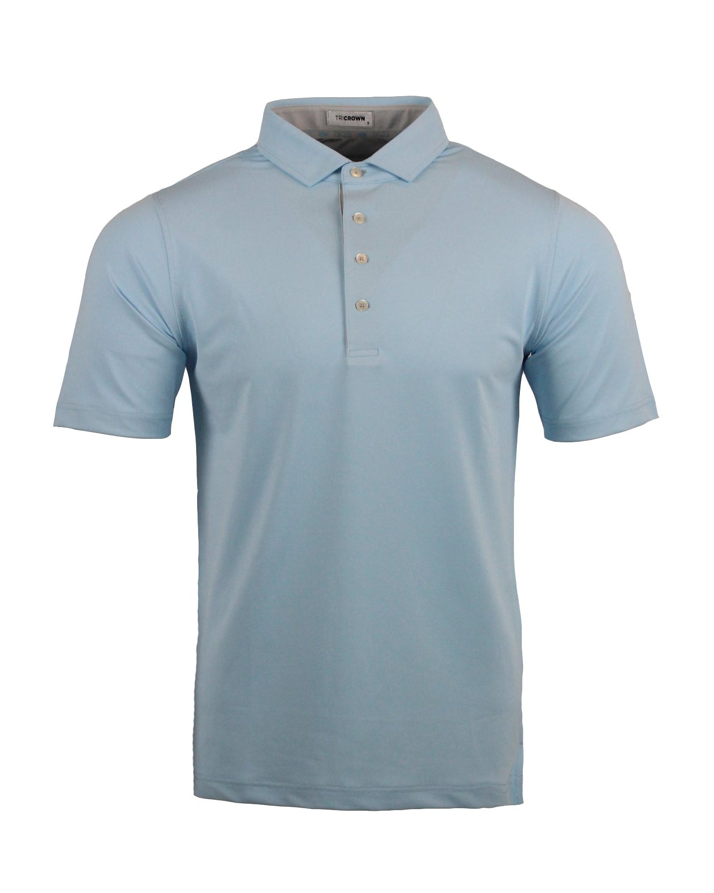 Pique Golf Polo Christian Faith Based Detail in Light Blue