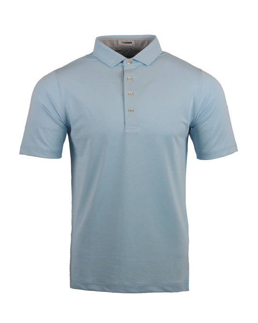 Pique Golf Polo Christian Faith Based Detail in Light Blue