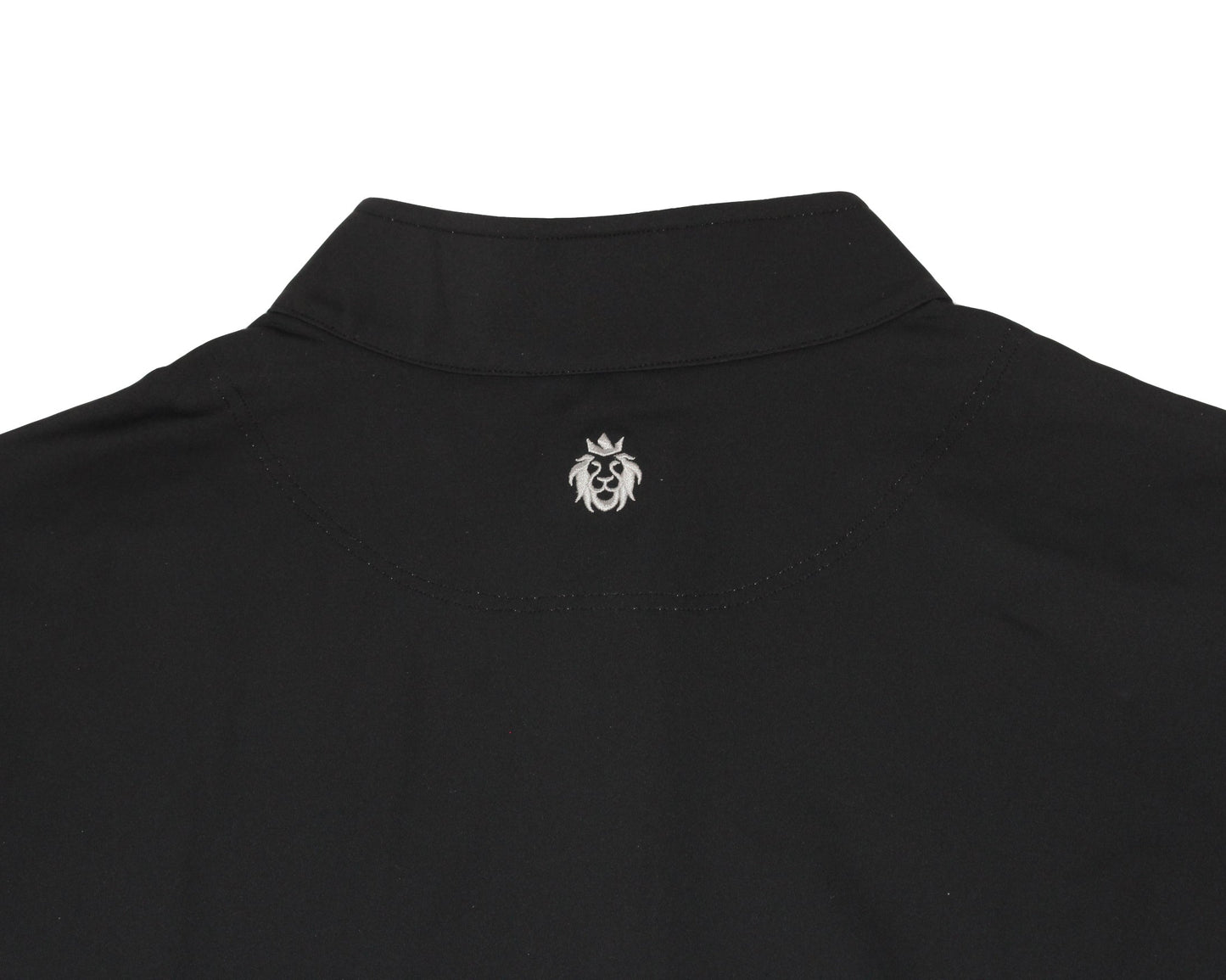 Black Quarter Zip Faith-Based Golf Apparel with Lion of Judah