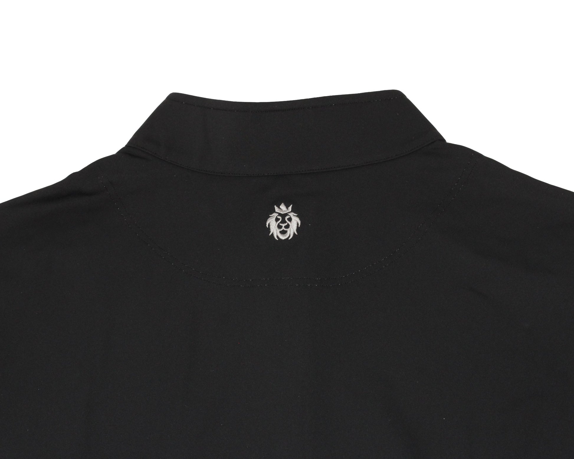 Black Quarter Zip Faith-Based Golf Apparel with Lion of Judah