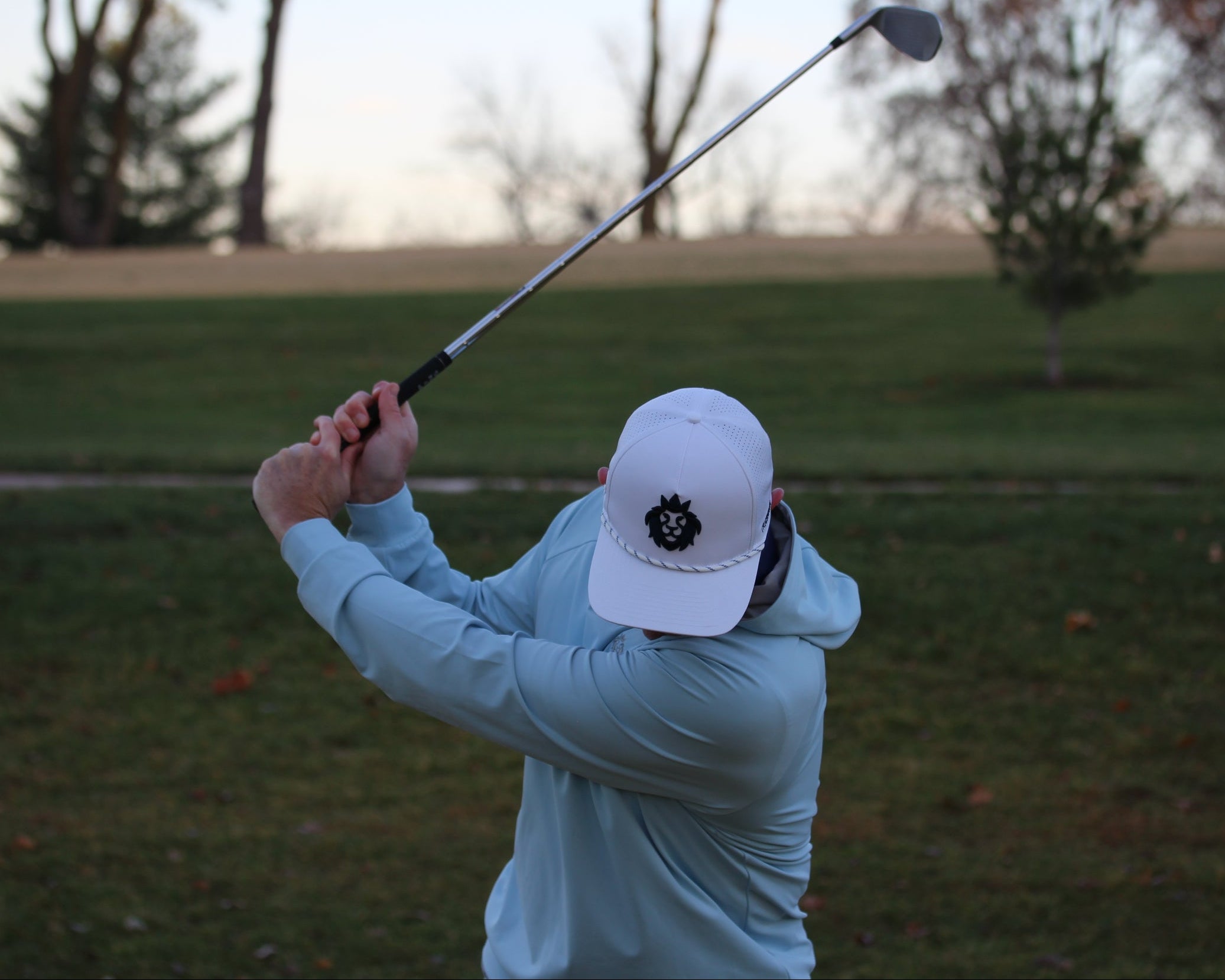 Christian Golf Blue Hoodie Faith Based Rope Hat