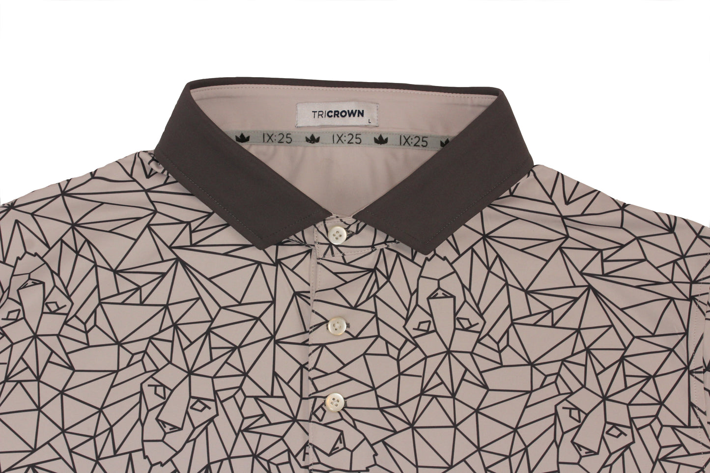 Lion of Judah Golf Polo with Mother of Pearl Buttons