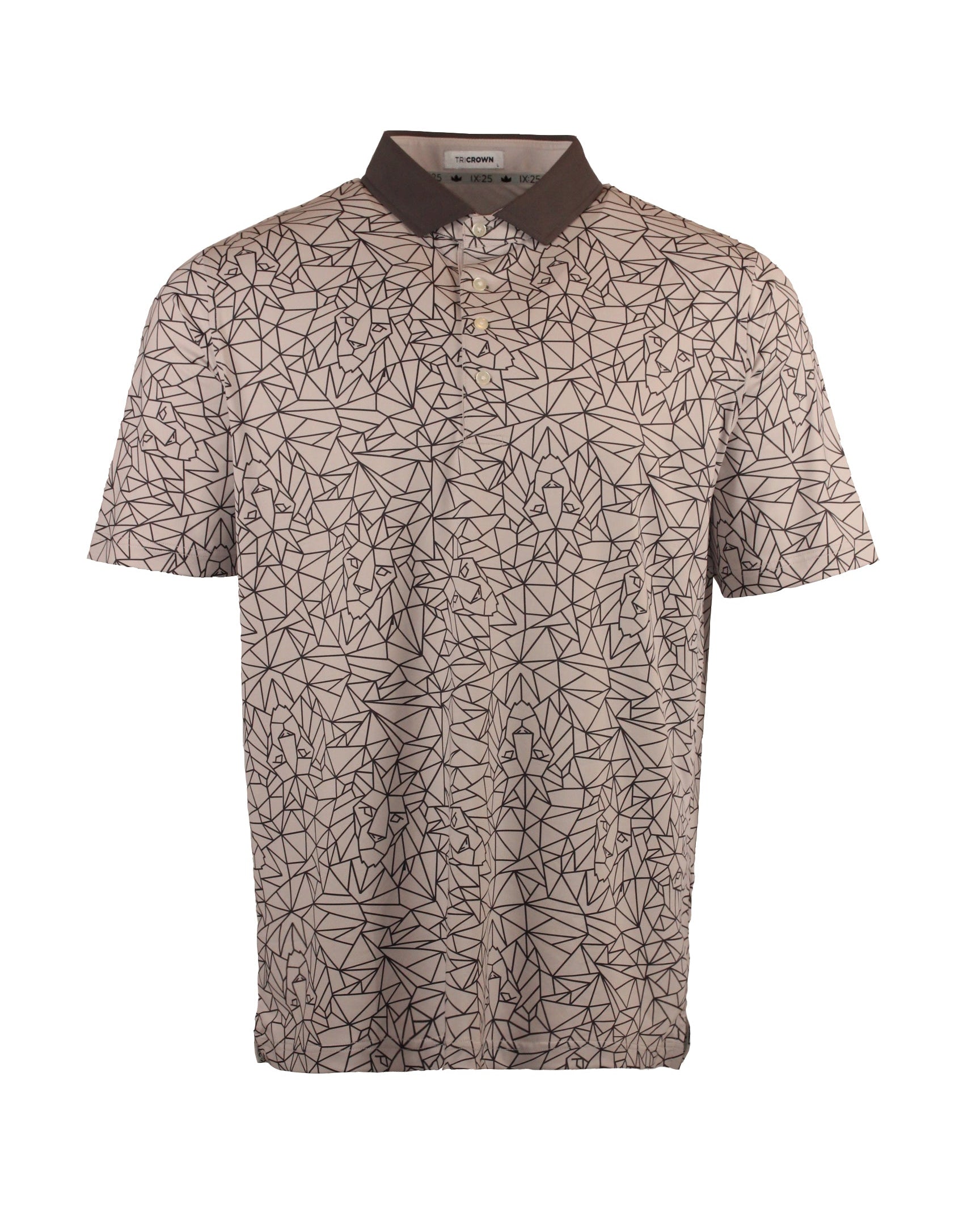 Christian Golf Polo with Lion of Judah Mosaic Print