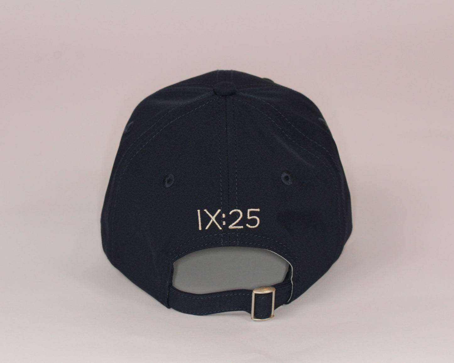 Navy Christian Golf Dad Hat with 1 Corinthians 9:25