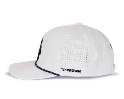 CrownFit Hat - White - TriCrown Golf